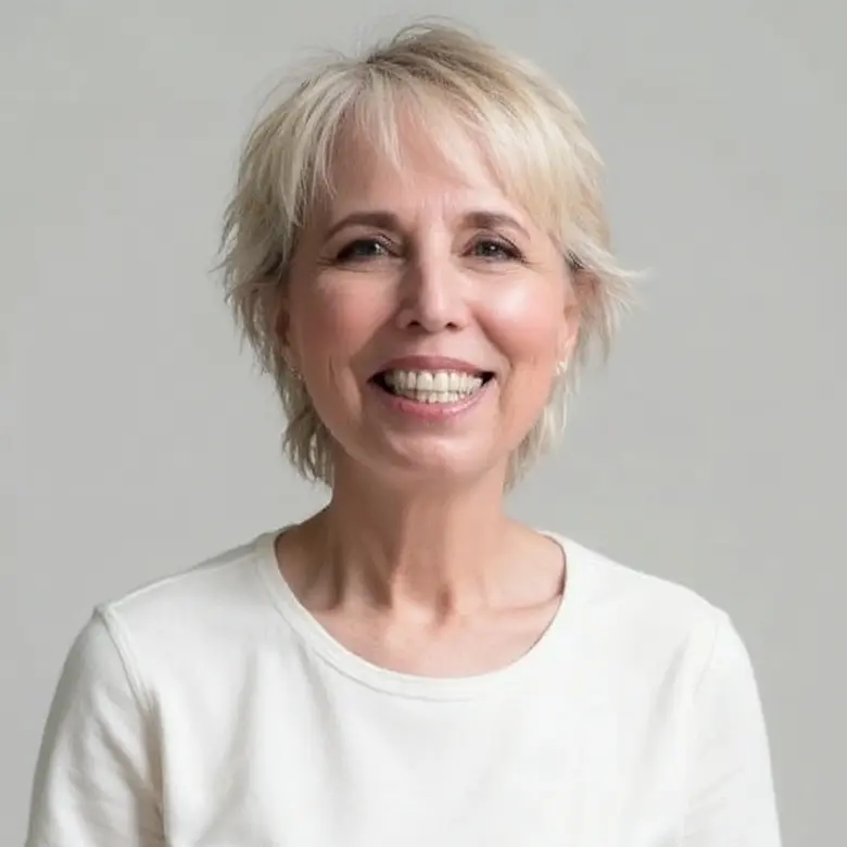 A retreat participant smiling
